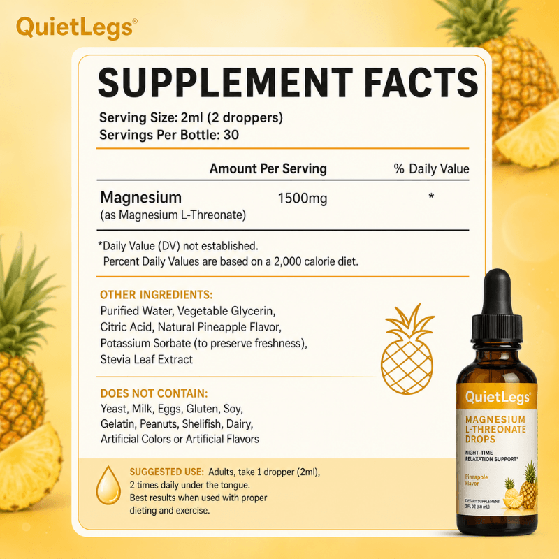 QuietLegs® Magnesium L-Threonate Drops