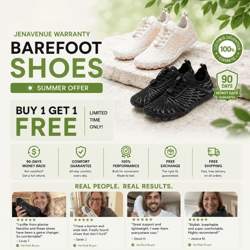 Jenavenue® Copper Pro – Everyday Barefoot Sneakers